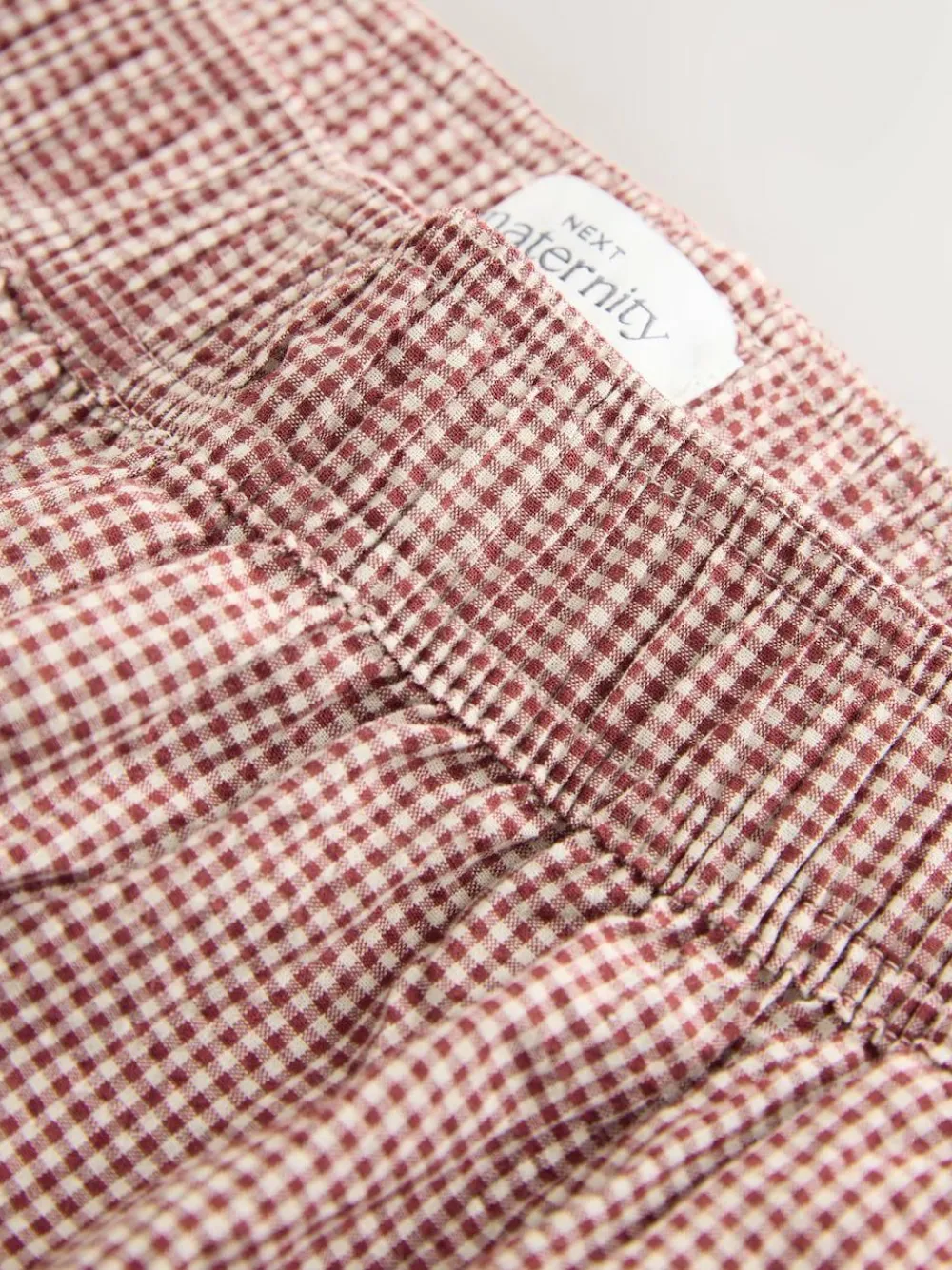 Next Red Gingham Maternity Wide Leg Trousers^Women Pants