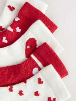 Clearance Next Red Heart Baby Socks 5 Pack (0mths-2yrs)