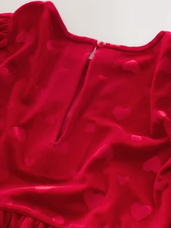 Next Heart Embossed Velour Jumpsuit (3-16yrs)^ Jumpsuits & Playsuits