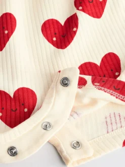 Next Red Heart Printed Frill Baby 100% Cotton Romper^ Sets & Co-Ords|Sets & Co-Ords