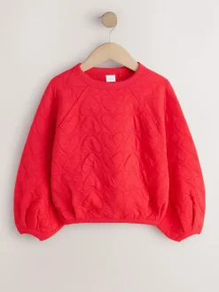 Hot Next Quilted Sweatshirt (3-16yrs) Red Heart
