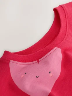 Next Red Heart Short Sleeve Peplum T-Shirt (3mths-7yrs)