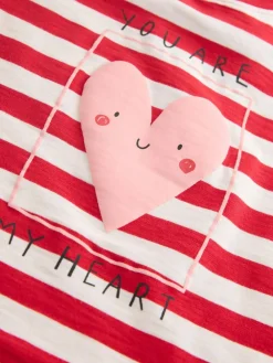 Next Short Sleeve T-Shirt (3mths-7yrs) Red Heart