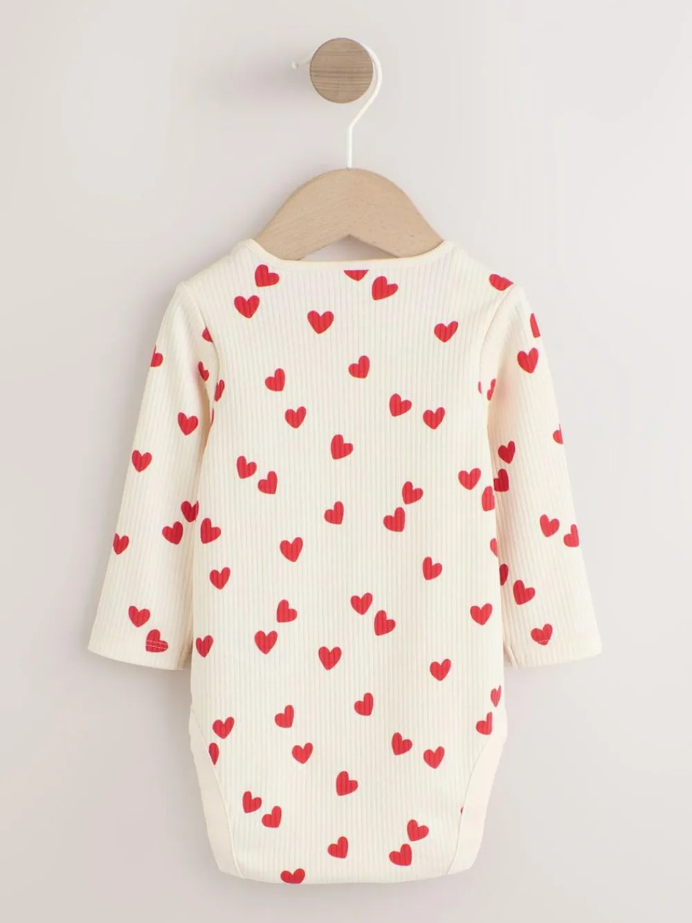 Best Next Red Heart Valentines Long Sleeve Baby Bodysuit