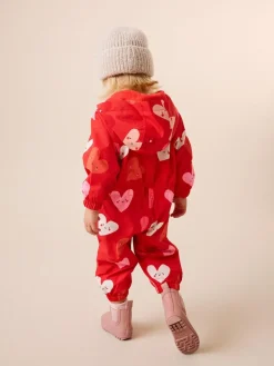 Next Red Heart Waterproof Printed Puddlesuit (6mths-7yrs)