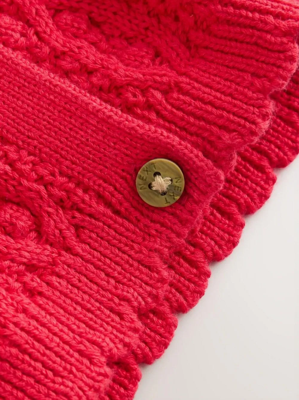 Hot Next Red Knitted Frill Collar Baby Cardigan (0mths-2yrs) (0mths-2yrs)