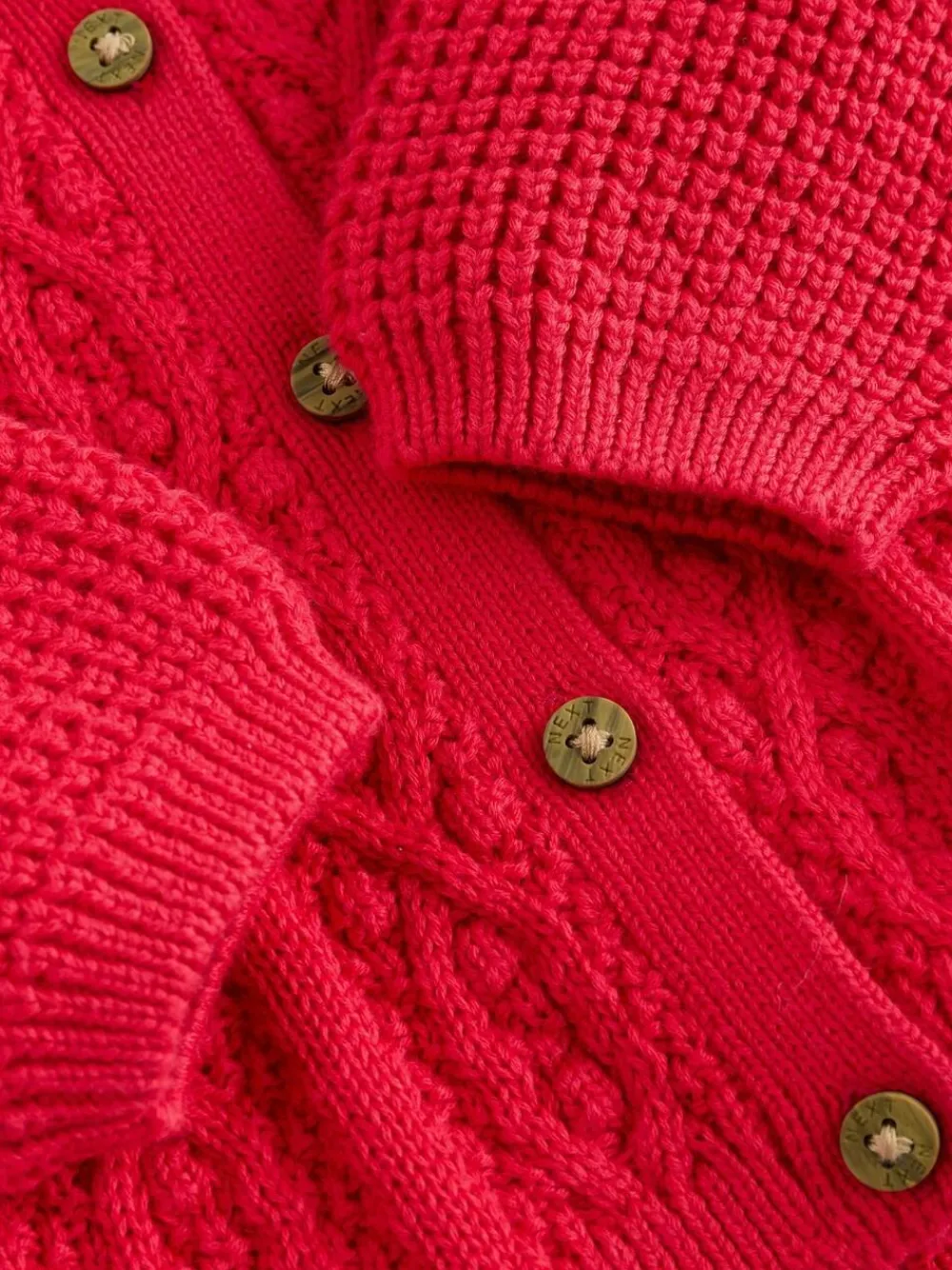 Hot Next Red Knitted Frill Collar Baby Cardigan (0mths-2yrs) (0mths-2yrs)