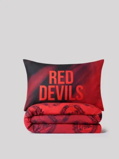 New Next Red Manchester United 100% Cotton Duvet Cover and Pillowcase Set
