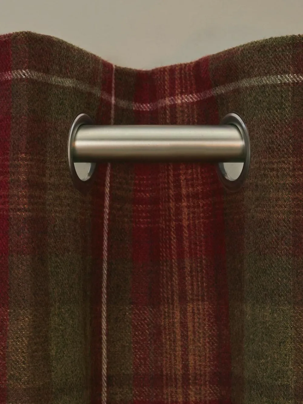Next Red Highland Check Lined Eyelet Curtains^ Curtains & Blinds