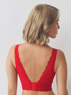 Next Non Pad Non Wire Total Support Lace Bra Red