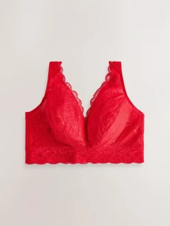 Next Non Pad Non Wire Total Support Lace Bra Red