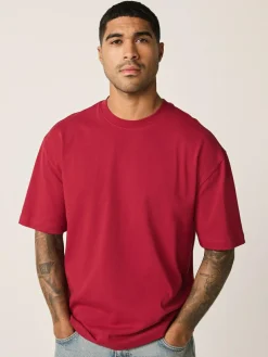 Best Next Red Relaxed Fit Heavyweight T-Shirt