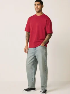 Best Next Red Relaxed Fit Heavyweight T-Shirt