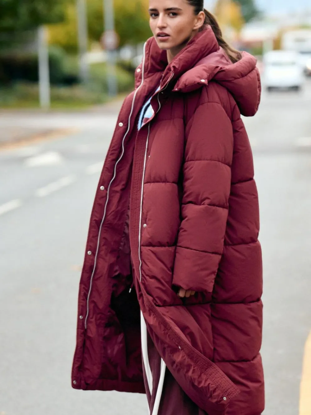 Best Next Shower Resistant Longline Padded Coat Red
