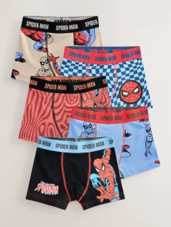 Next Red Spiderman Trunks 5 pack (1.5-10yrs)^BOY Baby Boys|Baby Boys