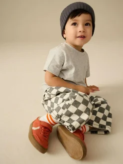 New Next Red Standard Fit (F) Touch Fastening Elastic Lace Trainers