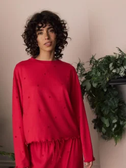 Clearance Next Heart Soft Long Sleeve Pyjamas Red Star