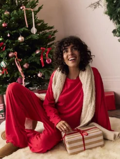 Clearance Next Heart Soft Long Sleeve Pyjamas Red Star