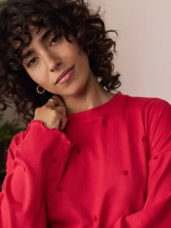 Clearance Next Heart Soft Long Sleeve Pyjamas Red Star