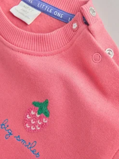 Next Baby Sweatshirt and Leggings 2 Piece Set (0mths-2yrs) Red Strawberry