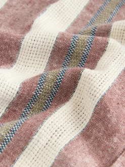 Next Stripe Textu Short Sleeve Shirt Red