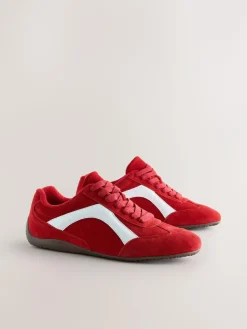 Next Forever Comfort® Leather Slimsole Lace-Up Trainers^Women Sneakers