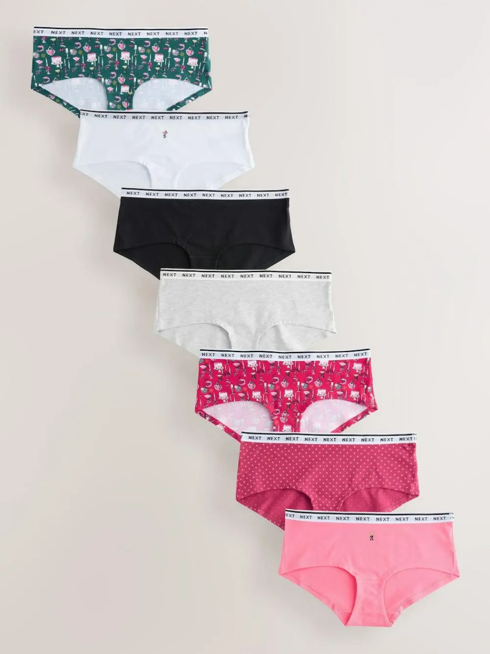 Next Short Cotton Logo Knickers 7 Pack^Women All Lingerie|Panties