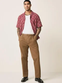 Next Textu Embroide Tile Short Sleeve Shirt^ Shirts