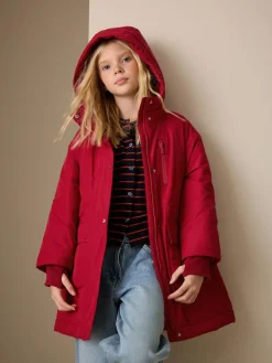 Next Red Waterproof Wadded Coat (4-12yrs)^ Jackets & Coats|Snowsuits & Coats