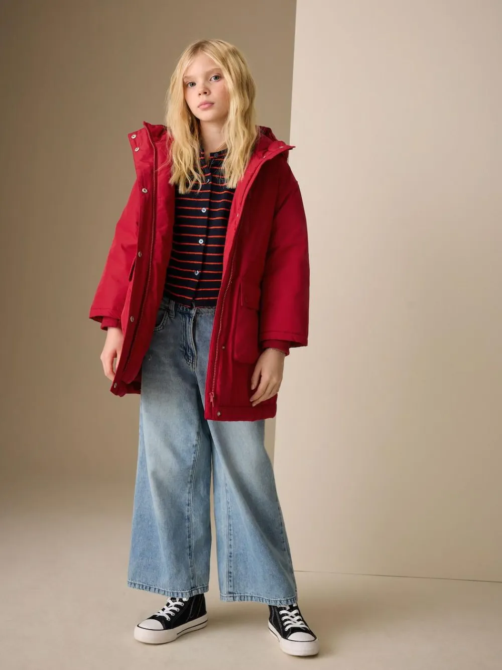 Next Red Waterproof Wadded Coat (4-12yrs)^ Jackets & Coats|Snowsuits & Coats