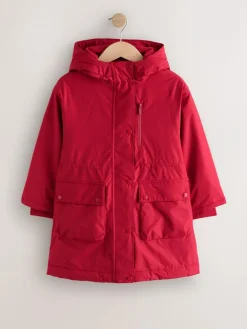 Next Red Waterproof Wadded Coat (4-12yrs)^ Jackets & Coats|Snowsuits & Coats