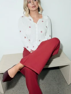 Next Red Wide Leg Jeans^Women Jeans|Jeans