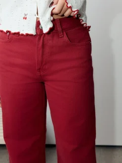 Next Red Wide Leg Jeans^Women Jeans|Jeans