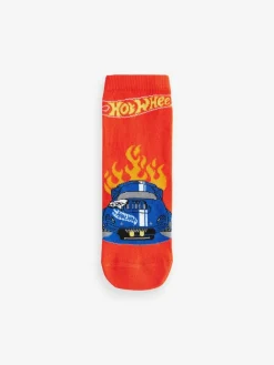 Next Red/Black/Blue Hot Wheels Cotton Rich Socks 3 Pack^BOY Socks