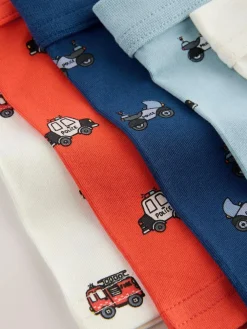 Clearance Next Boxers 7 Pack (1.5-12yrs) Red/Blue Emergency Vehicles