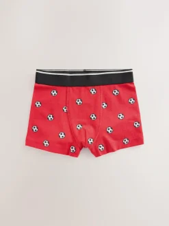 New Next Junior Character Trunks 5 Pack (1.5-16yrs) Red/Blue Football