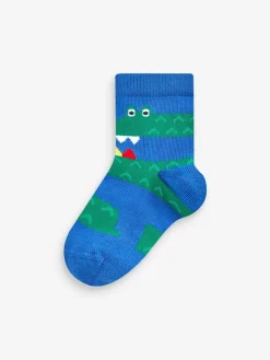 Outlet Next Red/Blue/Green Animal Cotton Rich Socks 7 Pack