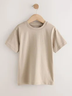 New Next Red/Blue/Navy/Neutral Regular Fit Short Sleeves T-Shirts 4 Pack (3-16yrs)