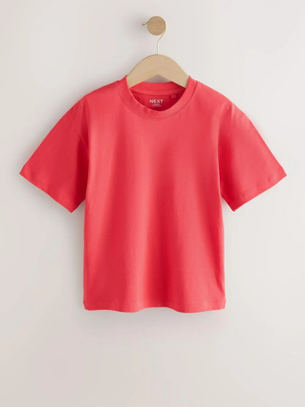 Next Red/Blue/Navy/Neutral Relaxed Fit Short Sleeves T-Shirts 4 Pack (3-16yrs)^BOY T-Shirts