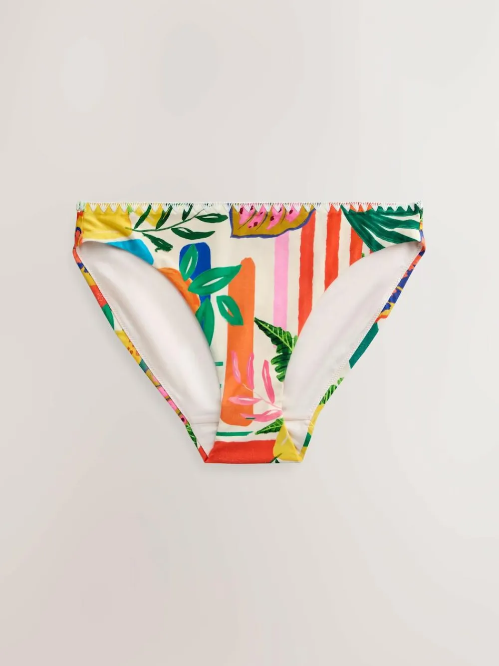 Sale Next Red/Green Tropical Whipstitch High Leg Bikini Bottom