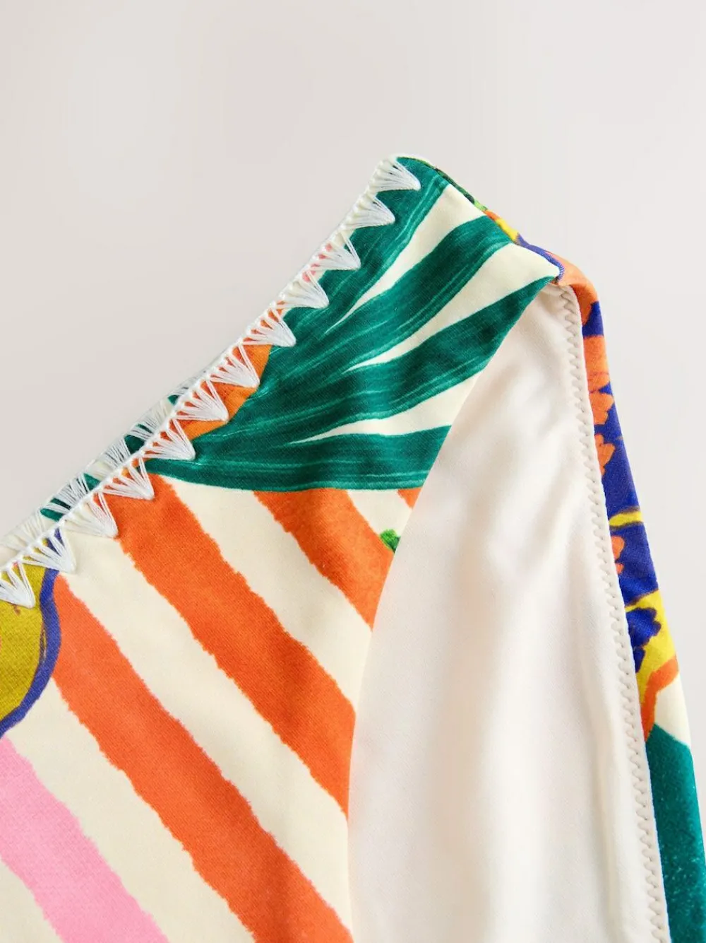 Sale Next Red/Green Tropical Whipstitch High Leg Bikini Bottom