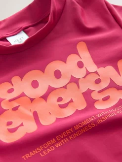 Next Red/Orange Slogan Long Sleeve Bikini (3-16yrs)^ Swimwear