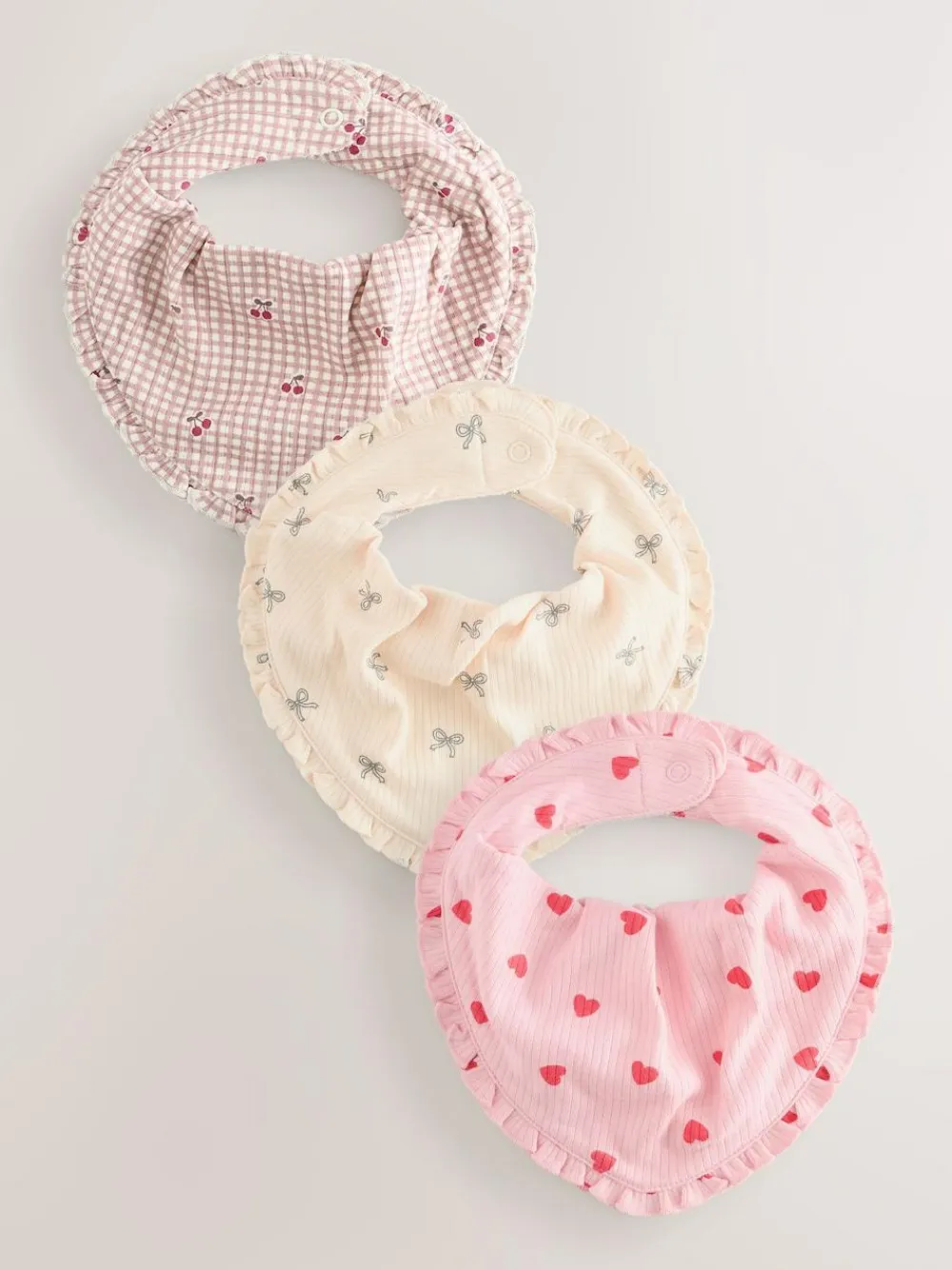 Online Next Baby Bibs 3 Pack Red/Pink