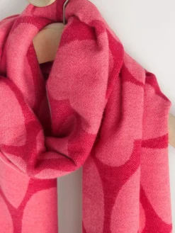 Next Red/Pink Heart Print Midweight Scarf^Women Hats, Gloves & Scarves|Hats, Gloves & Scarves