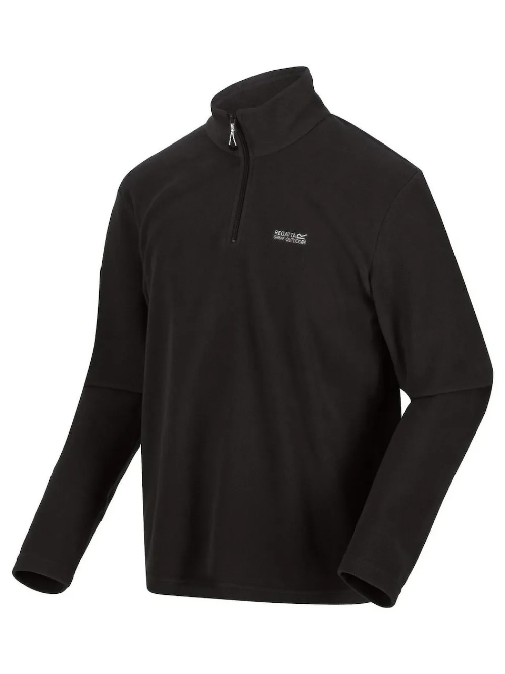 Sale Regatta Black Thompson Fleece Zip Neck
