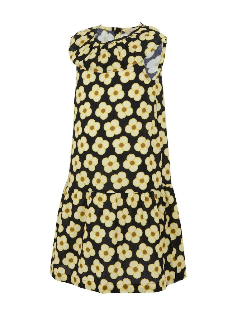 Outlet Regatta Girls 100% Cotton Orla Kiely Playsuit Black yellow