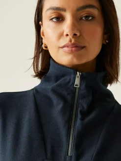 Discount Regatta Demmi Half Zip soft touch Fleece Blue