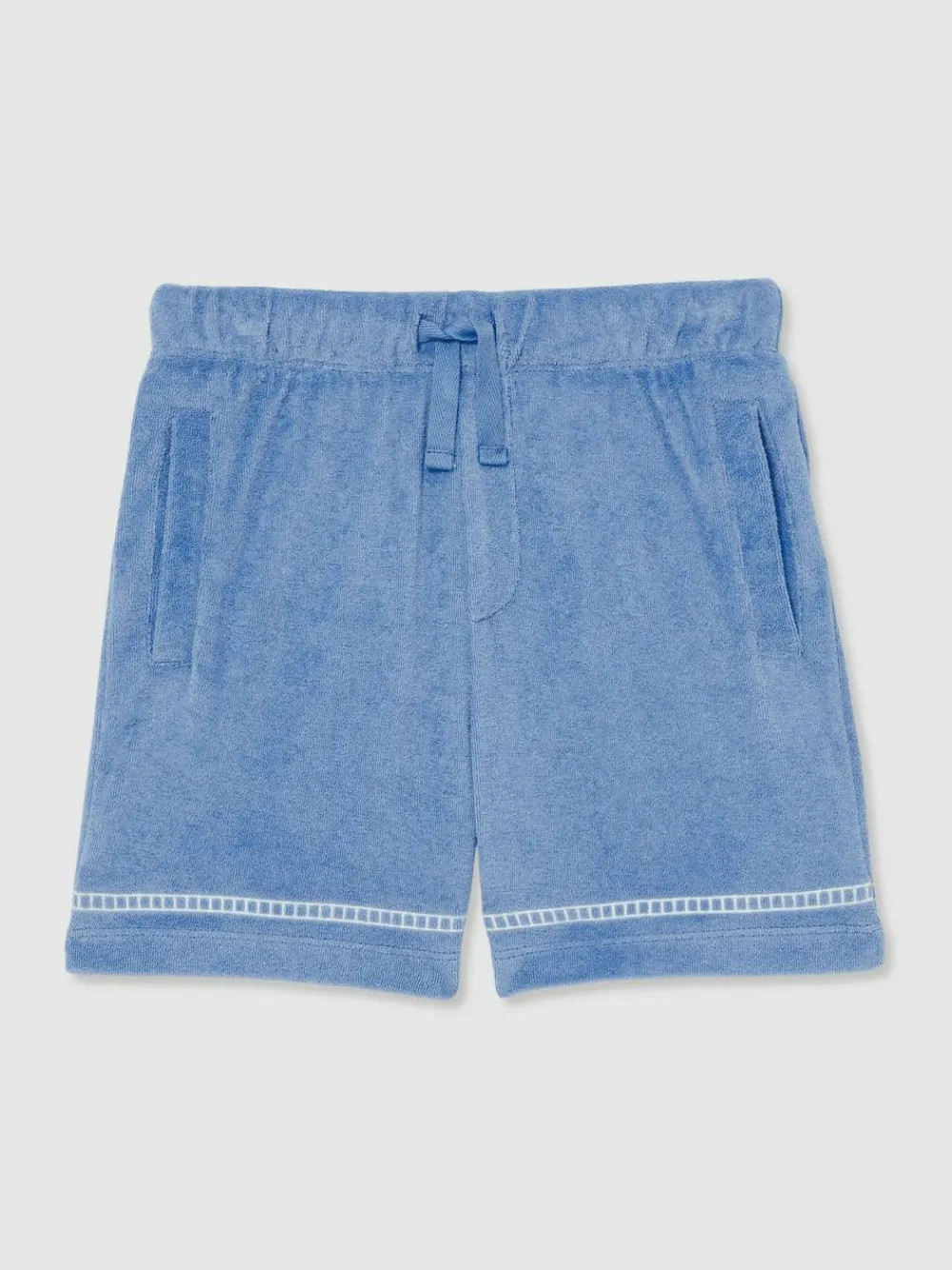 Sale Reiss Airforce Blue Chesley 3-9 yrs Towelling Brand-Embroidered Shorts