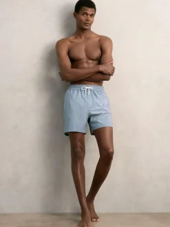 Best Reiss Tito Drawstring Geometric Print Swim Shorts Airforce Blue