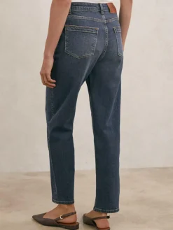 Best Reiss Antique Mid Blue Selin Mid-Rise Straight-Leg Jeans